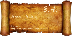 Breyer Alina névjegykártya